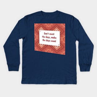 Dont count the days ikat Kids Long Sleeve T-Shirt